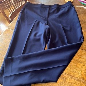 St. John Straight leg Navy Dress Pants Relax Fit Side Zip Size 12